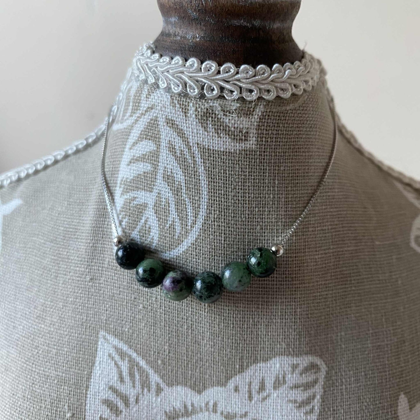 Ruby Zoisite 紅綠寶925純銀手鏈