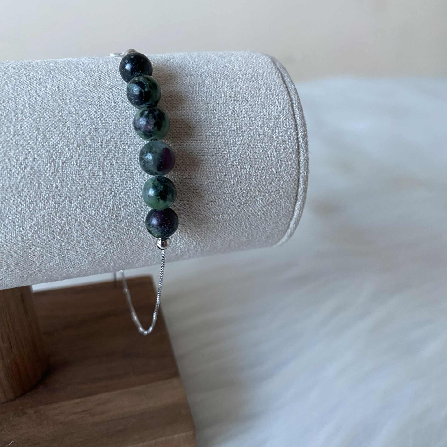 Ruby Zoisite 紅綠寶925純銀手鏈