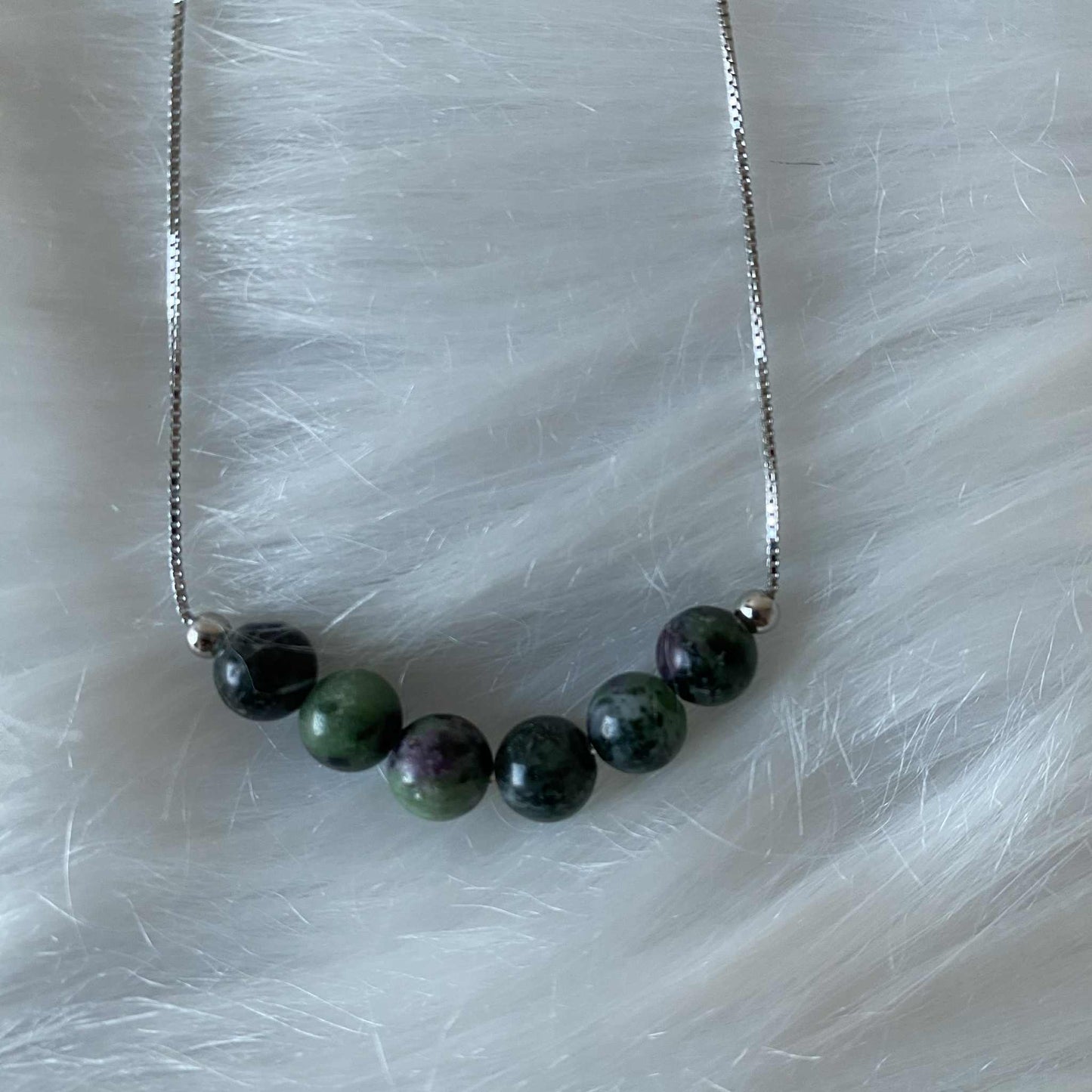 Ruby Zoisite 紅綠寶925純銀手鏈