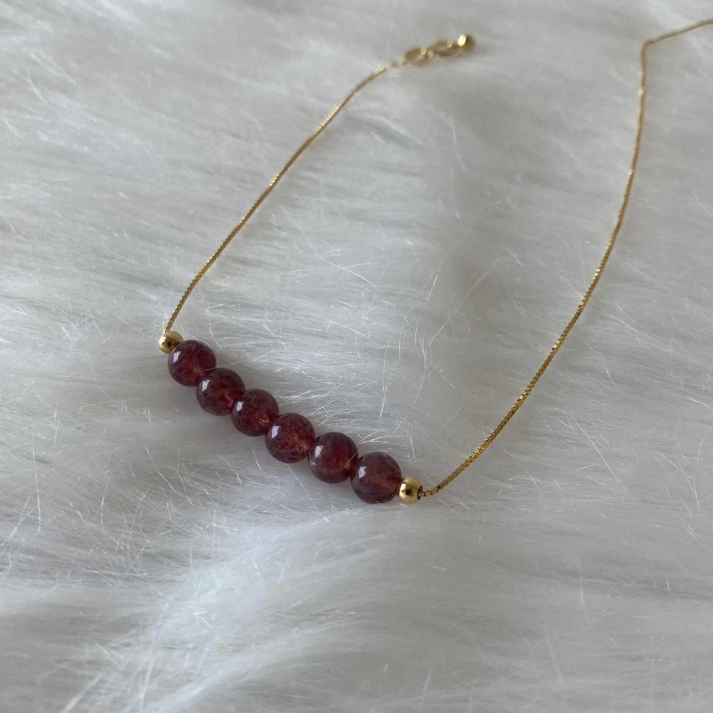 士多啤利水晶(6mm) 925純銀魔法水晶手鏈